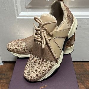 Carvela Lament Bling Nude Fabric sneaker size US 6